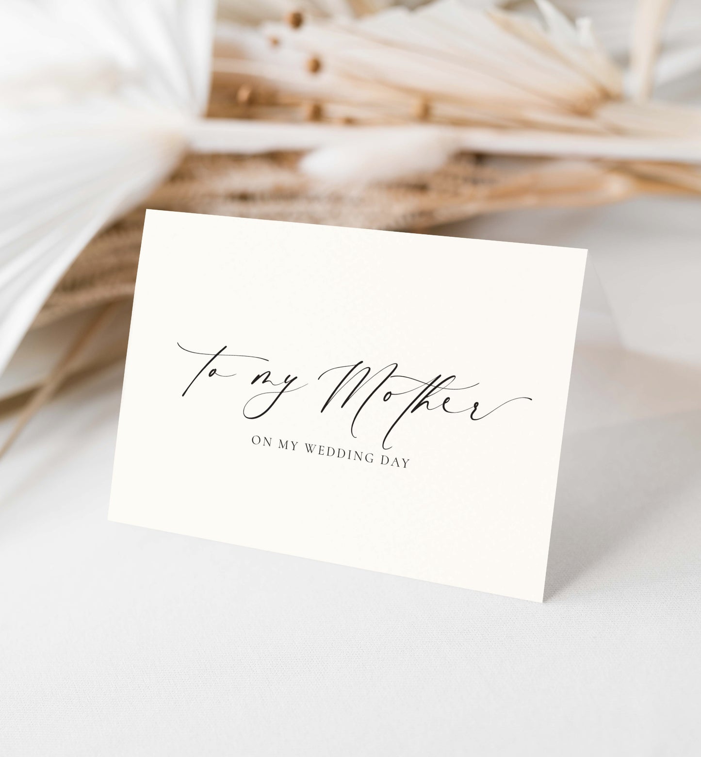 To My Mother and Father On My Wedding Card, Minimalist Wedding Day Card Set, To My Parents Wedding Day Card, Off White Ivory, Ellesmere