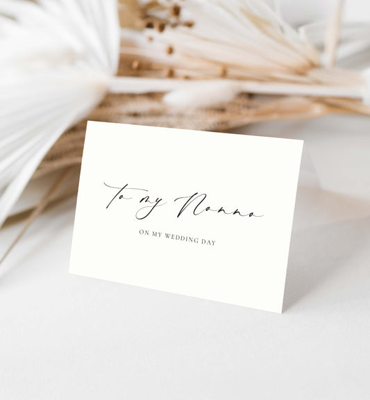 Ellesmere Ivory | To My Nonno On My Wedding Day Greeting Card