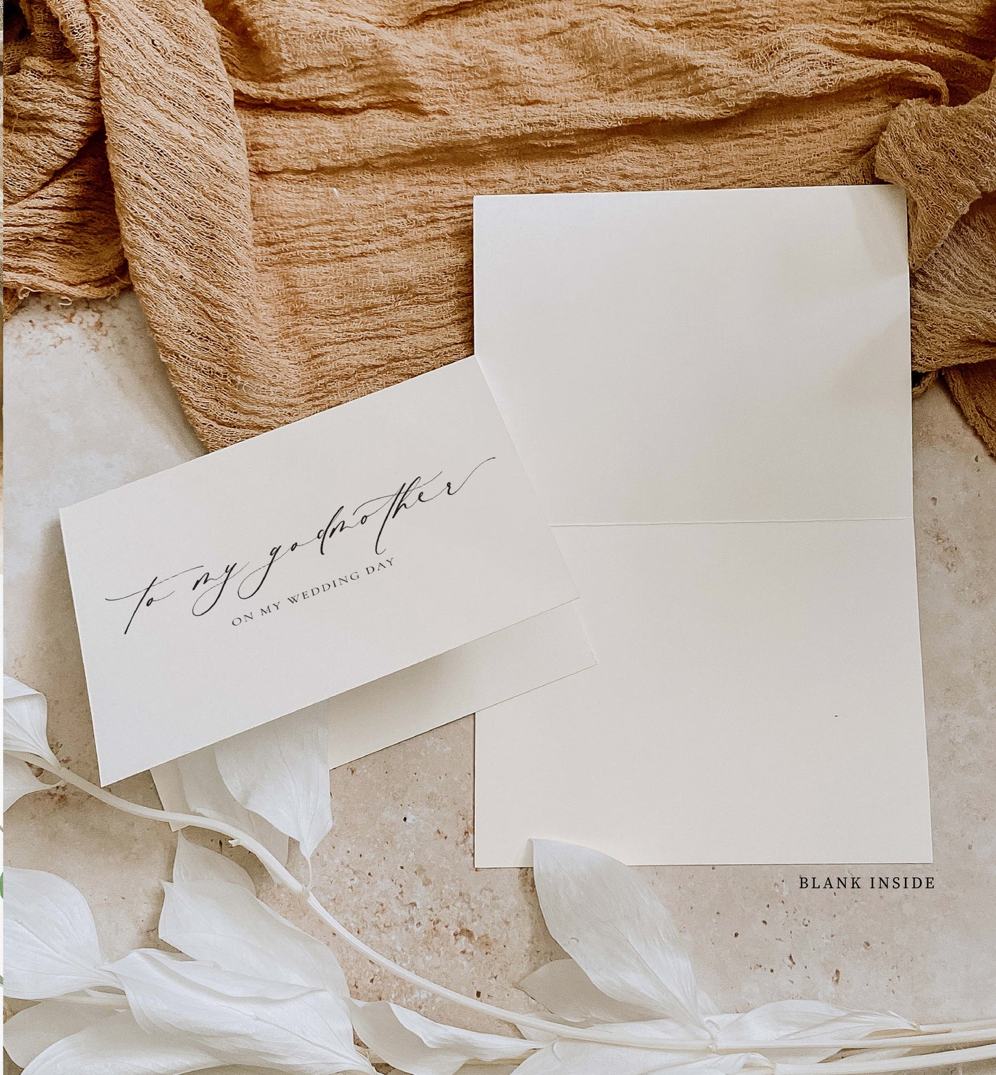 Ellesmere Ivory | To My Godmother Wedding Day Greeting Card