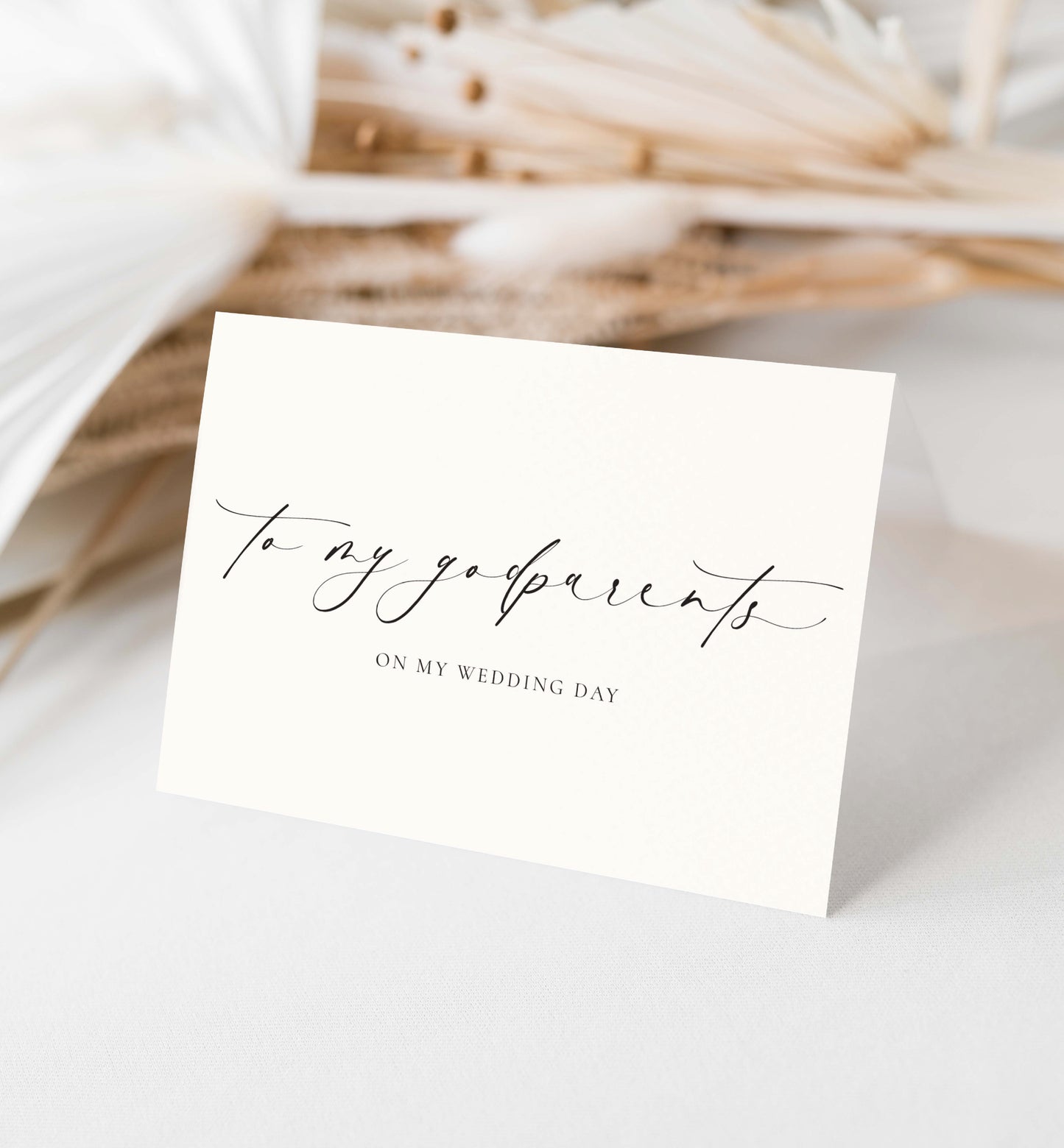 Ellesmere Ivory | To My Godparents Wedding Day Greeting Card