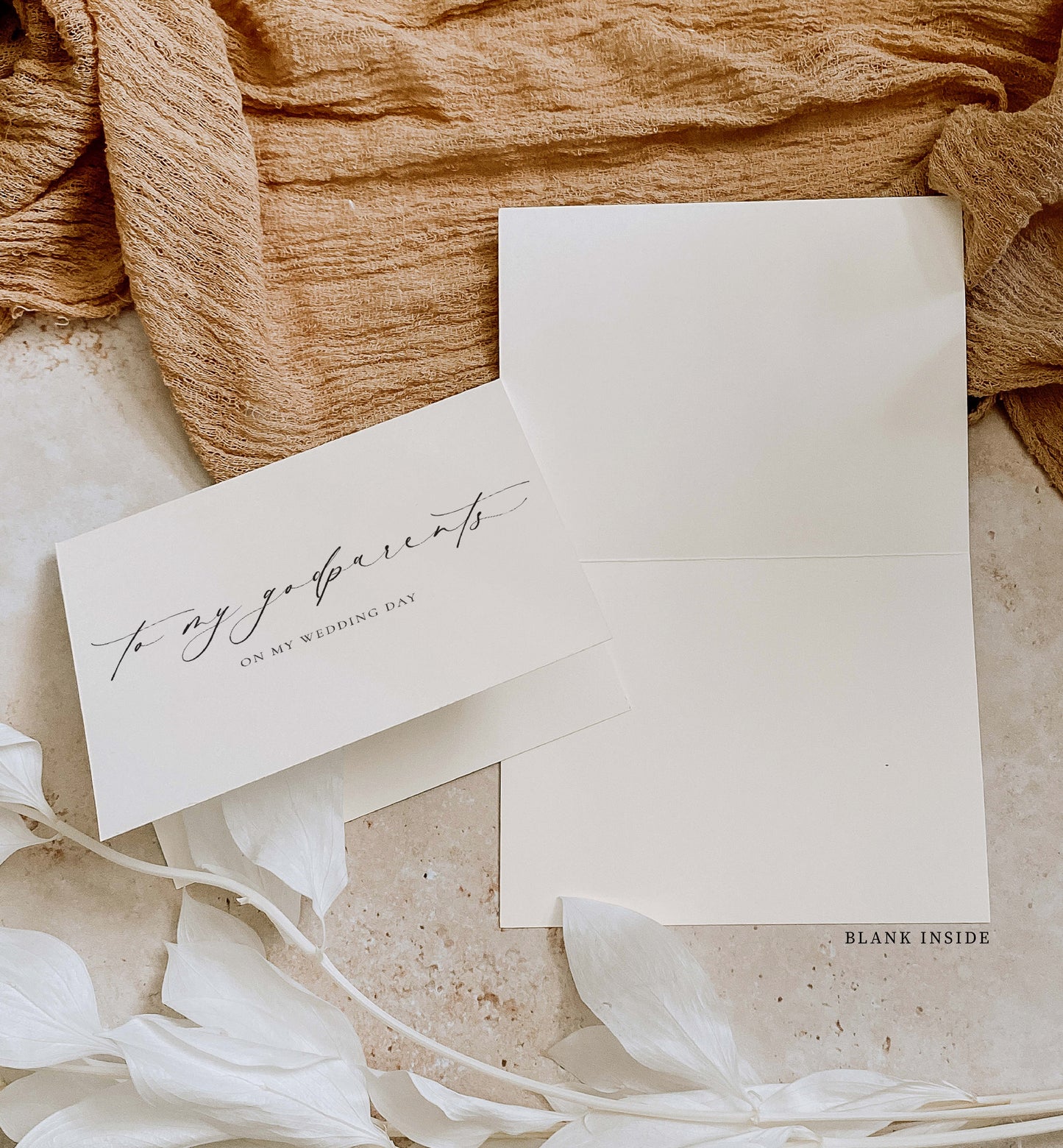Ellesmere Ivory | To My Godparents Wedding Day Greeting Card