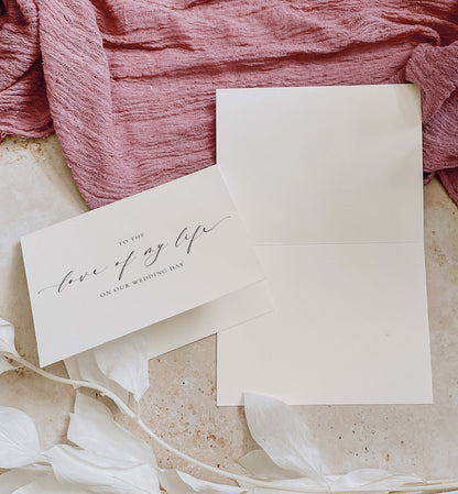 Ellesmere Ivory | To The Love Of My Life Wedding Day Greeting Card