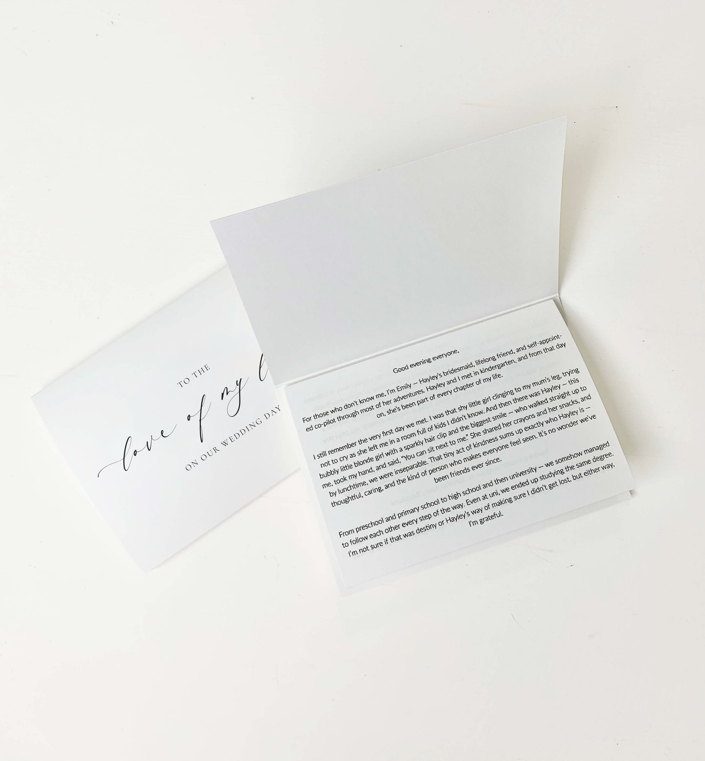 Ellesmere Ivory | To The Love Of My Life Wedding Day Greeting Card