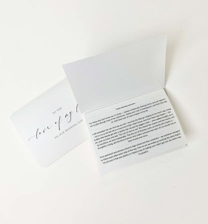 Ellesmere Ivory | To The Love Of My Life Wedding Day Greeting Card