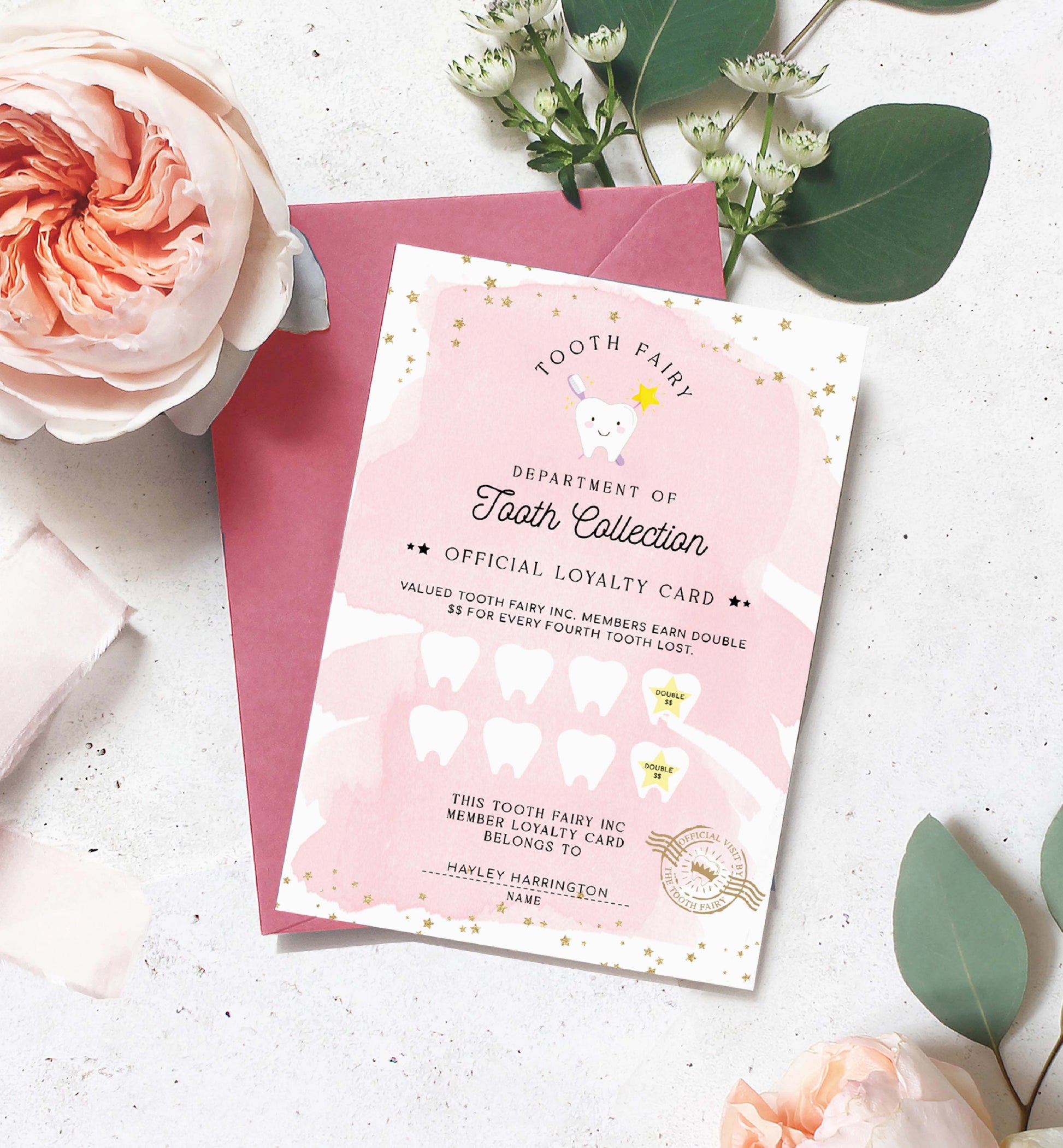 Printable Tooth Fairy Letter and Receipt, Tooth Fairy Collection Receipt, Tooth Fairy Payment Recipe And Visit Certificate, Lost Tooth Note
