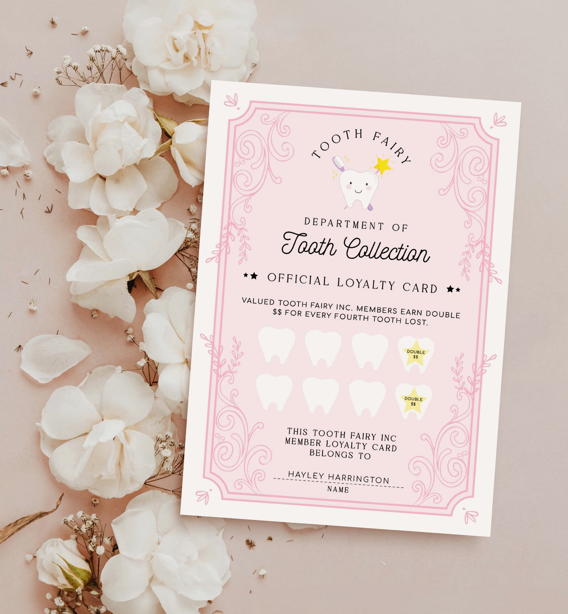 Printable Tooth Fairy Letter and Receipt, Tooth Fairy Collection Receipt, Tooth Fairy Payment Recipe And Visit Certificate, Lost Tooth Note