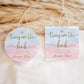 Twins Are The Bomb Tag, Editable Twin Boy and Girl Baby Shower Bath Bomb Favor Tag, Pink Blue Watercolor,  Gold Foil, Thank You Favor Tag