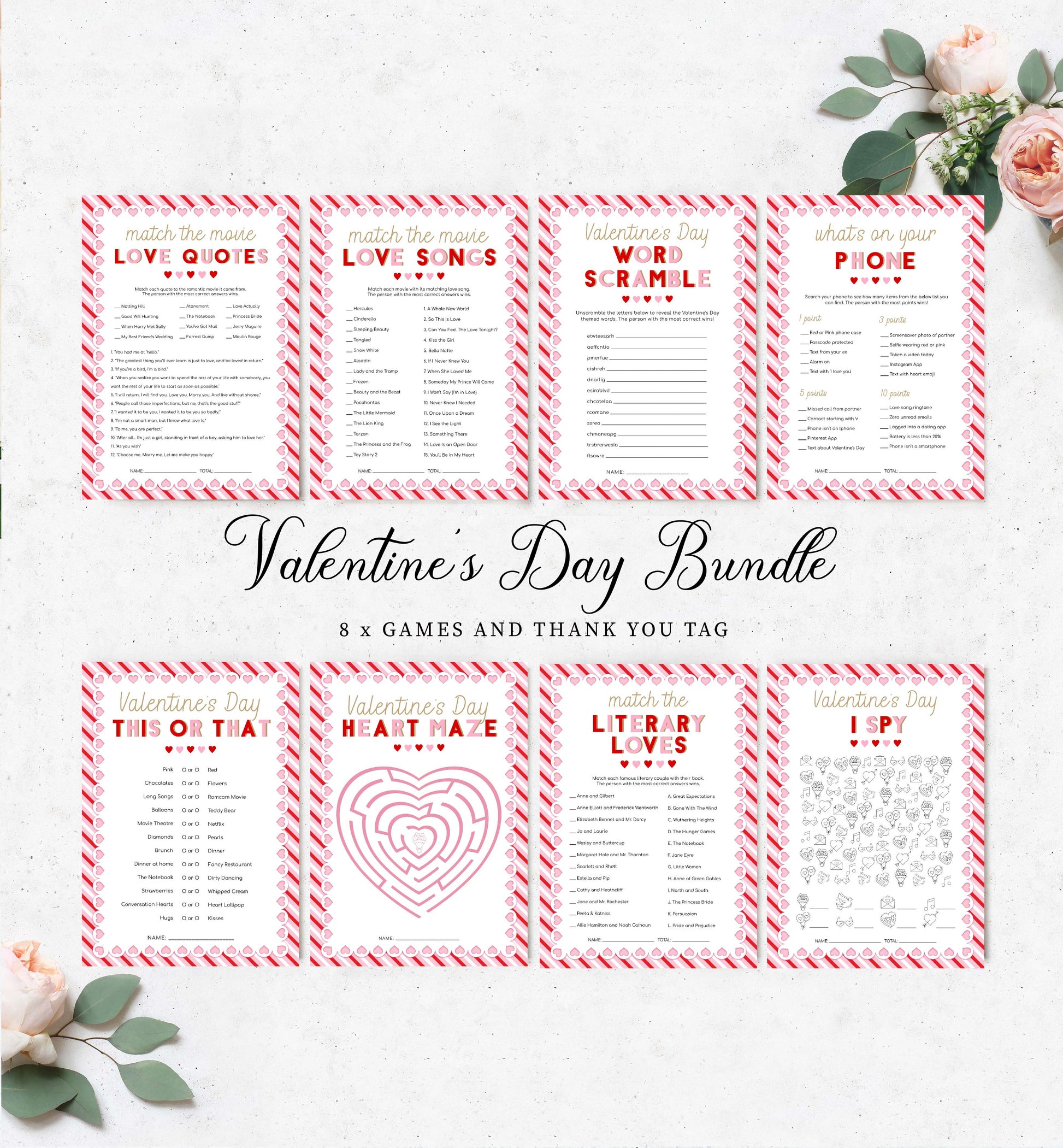 stripe-pink-printable-valentine-s-day-games-bundle-template-black-bow-studio for Free Printable Valentine Games For Adults Stripe Pink | Printable Valentine's Day Games Bundle Template – Black Bow Studio for Free Printable Valentine Games For Adults