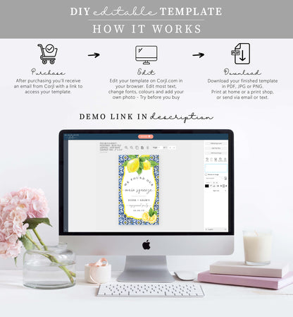 Positano Lemons | Printable Our Main Squeeze Favour Tags Template