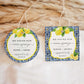 We Found Our Main Squeeze Printable Tags, Italian Positano Blue Tile Lemon Favor Tag, Engagement Party Favor Tag, Lemon Wedding Favor Tags