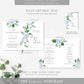 Ferras Blossom Blue | Printable Wedding Program Template