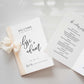 Printable Wedding Ceremony Program Template, Modern Minimalist, Wedding Order of Ceremony Booklet Program, Single Fold Program, Lucas Script