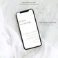 Ellesmere White | Smartphone Wedding Invitation & Details Template