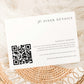Ellesmere White | Printable QR Wedding Website Card Template