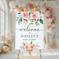 Printable Bridal Shower Welcome Sign, Blush Floral Baby Shower Welcome Sign, Wedding Welcome Sign, Darcy Floral Pink