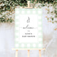 Gingham Bunny Mint Green | Printable Welcome Sign Template