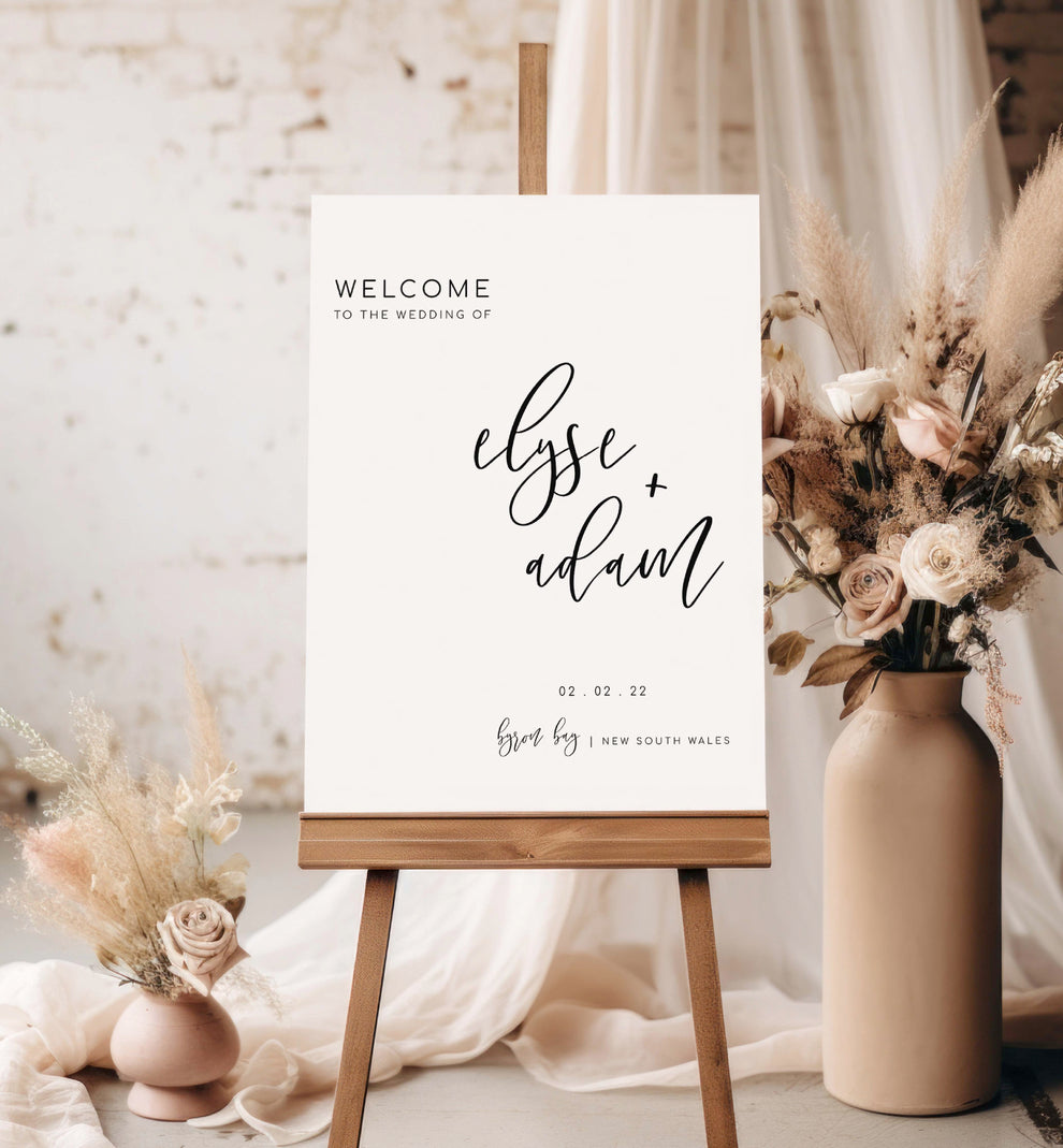Lucas White | Printable Welcome Sign Template – Black Bow Studio