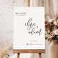 Modern Minimalist Wedding Welcome Sign Template, Printable Editable Wedding Welcome Sign, Wedding Reception Signage, Lucas Script
