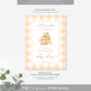 Gingham Peach Pumpkin | Printable Welcome Sign Template