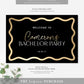 Wave Black Gold | Printable Welcome Sign Template