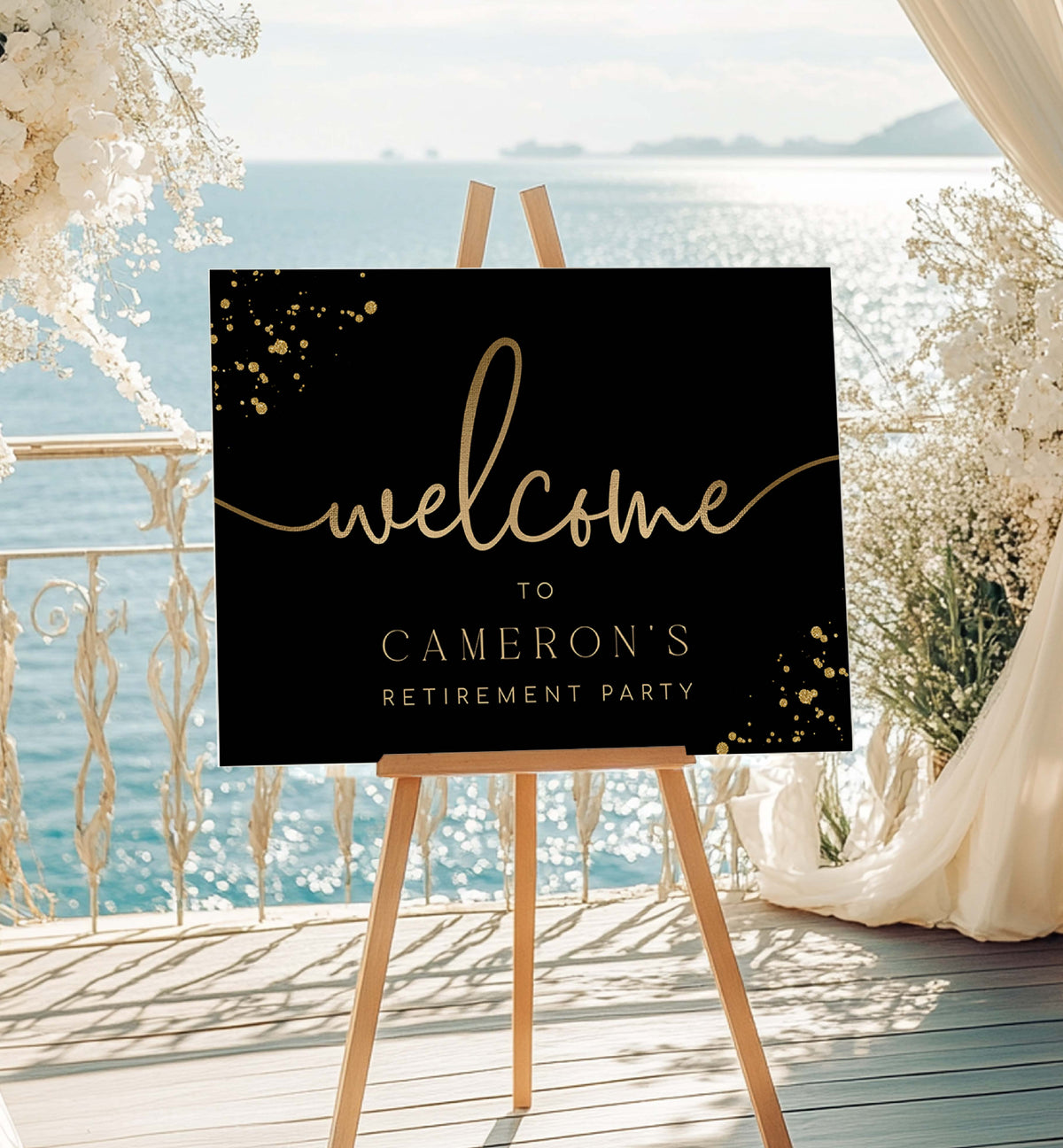 Paintly Black Gold | Printable Welcome Sign