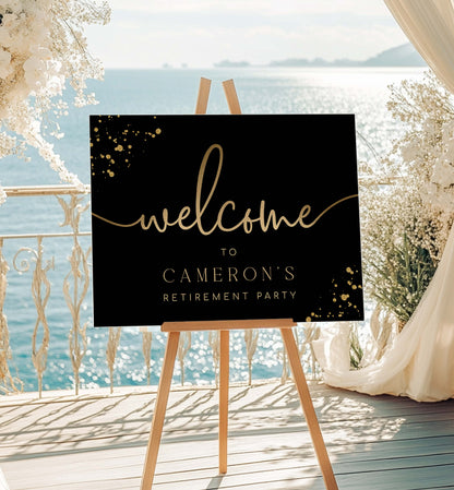 Paintly Black Gold | Printable Welcome Sign