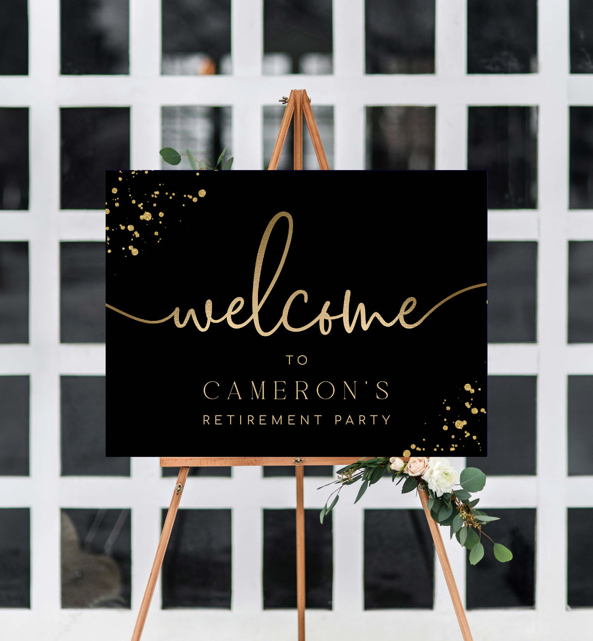 Paintly Black Gold | Printable Welcome Sign
