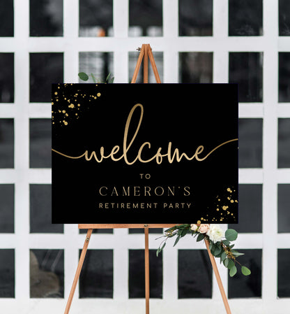 Paintly Black Gold | Printable Welcome Sign