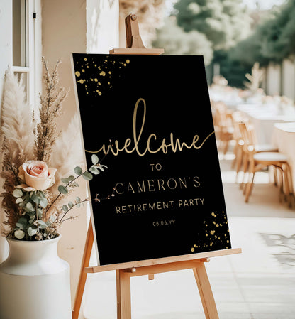 Paintly Black Gold | Printable Welcome Sign