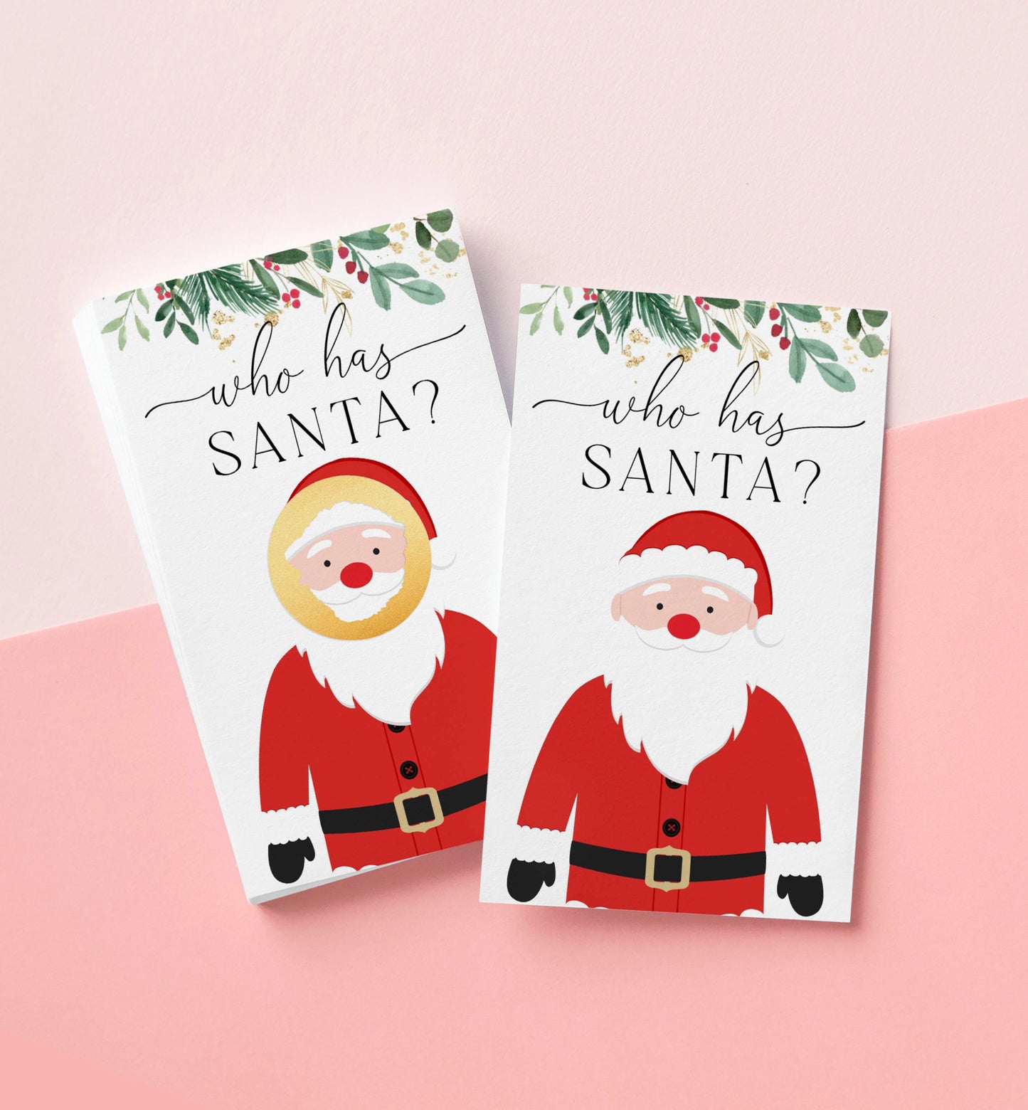 Printable Who Has Santa Christmas Game, Scratch-off Find Santa Game, Photo Christmas Game, Family Christmas Game, Funny Christmas Game