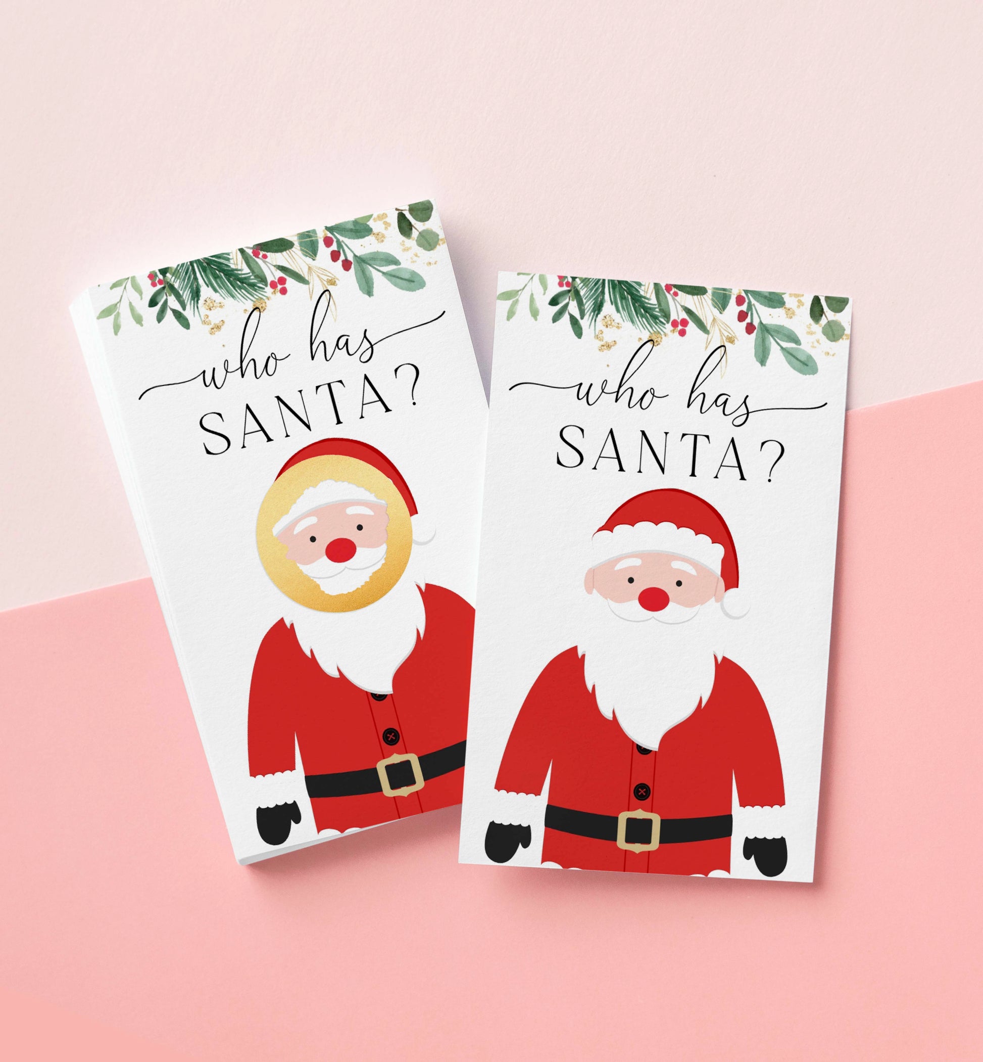 Printable Who Has Santa Christmas Game, Scratch-off Find Santa Game, Photo Christmas Game, Family Christmas Game, Funny Christmas Game