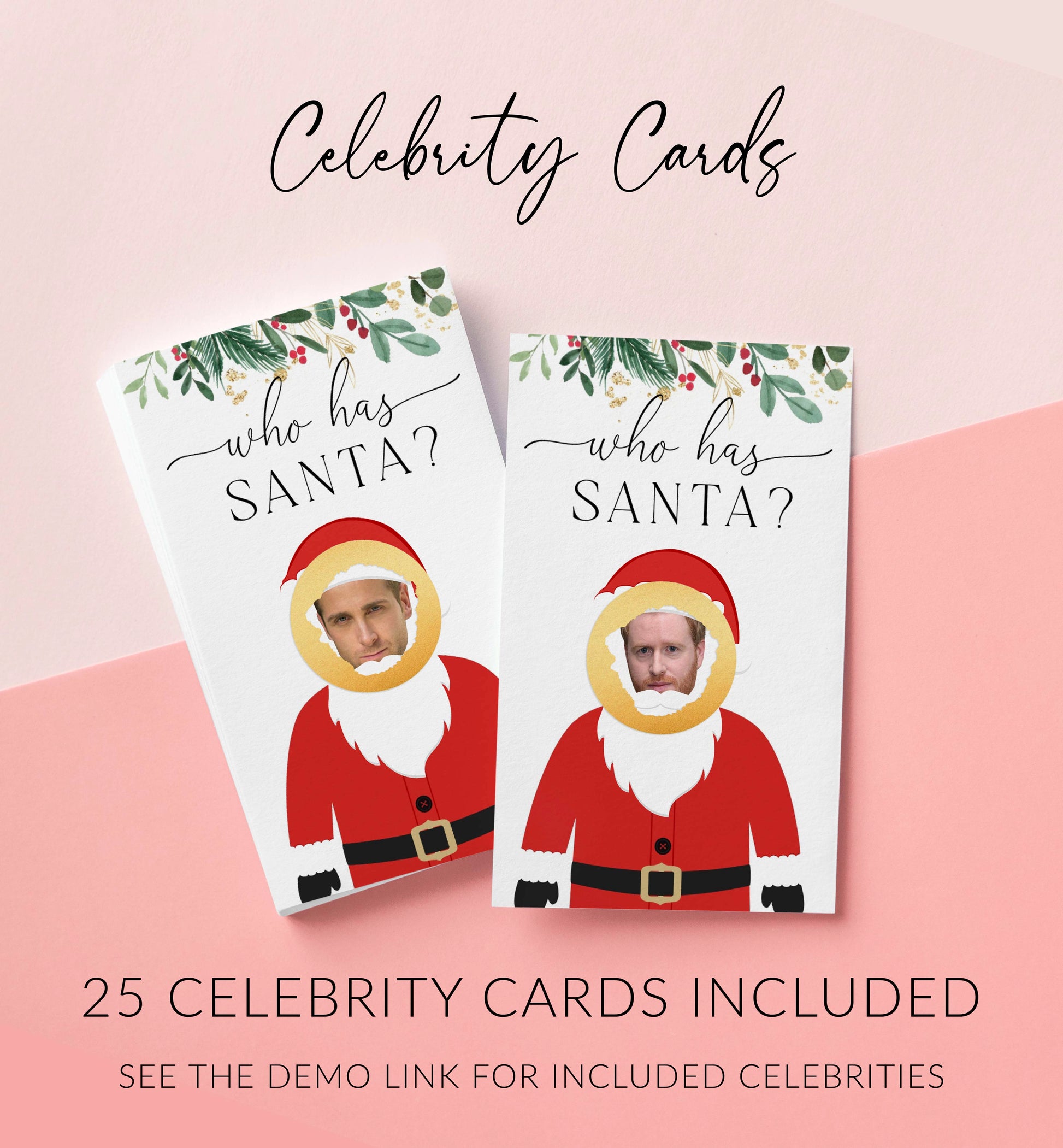 Printable Who Has Santa Christmas Game, Scratch-off Find Santa Game, Photo Christmas Game, Family Christmas Game, Funny Christmas Game