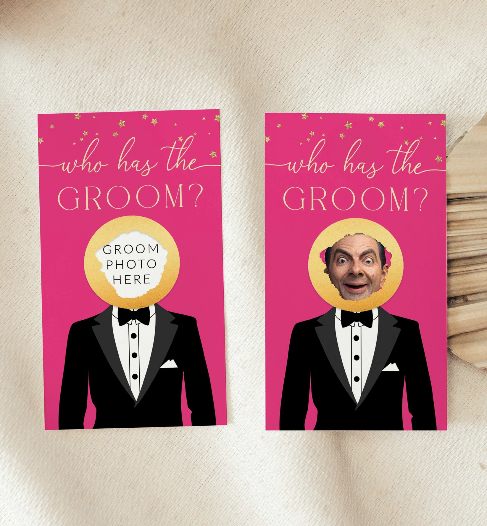 Painty Hot Pink | Printable Who Has The Groom Game Template – Black Bow ...