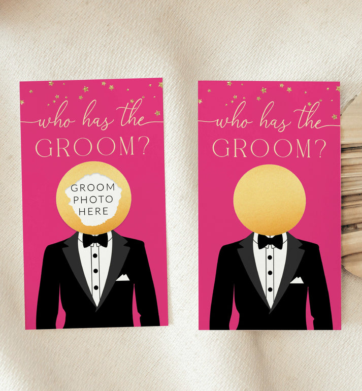 Painty Hot Pink | Printable Who Has The Groom Game Template – Black Bow ...