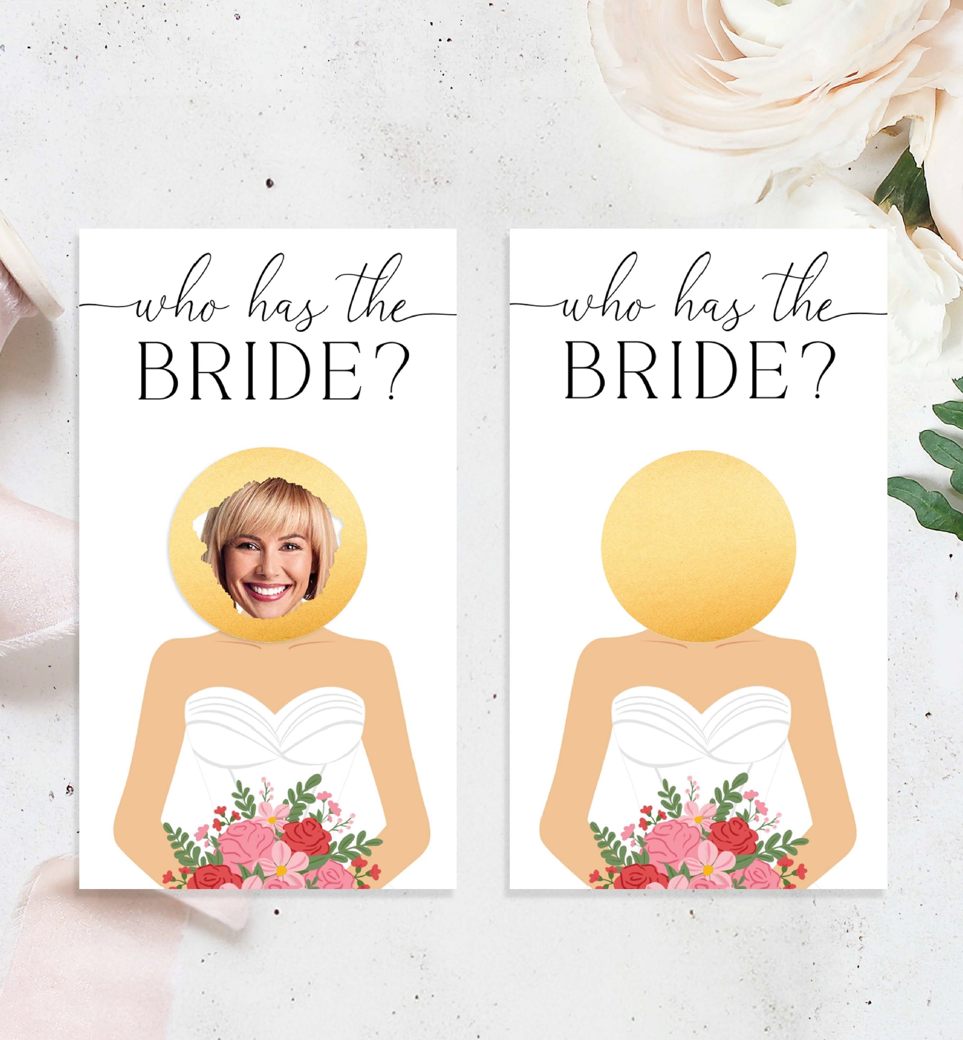 Celebrity Who Has The Bride Printable Bridal Shower Game, Scratch-off Find The Bride Game, Minimalist Bridal Shower, Couples Shower, Quinn