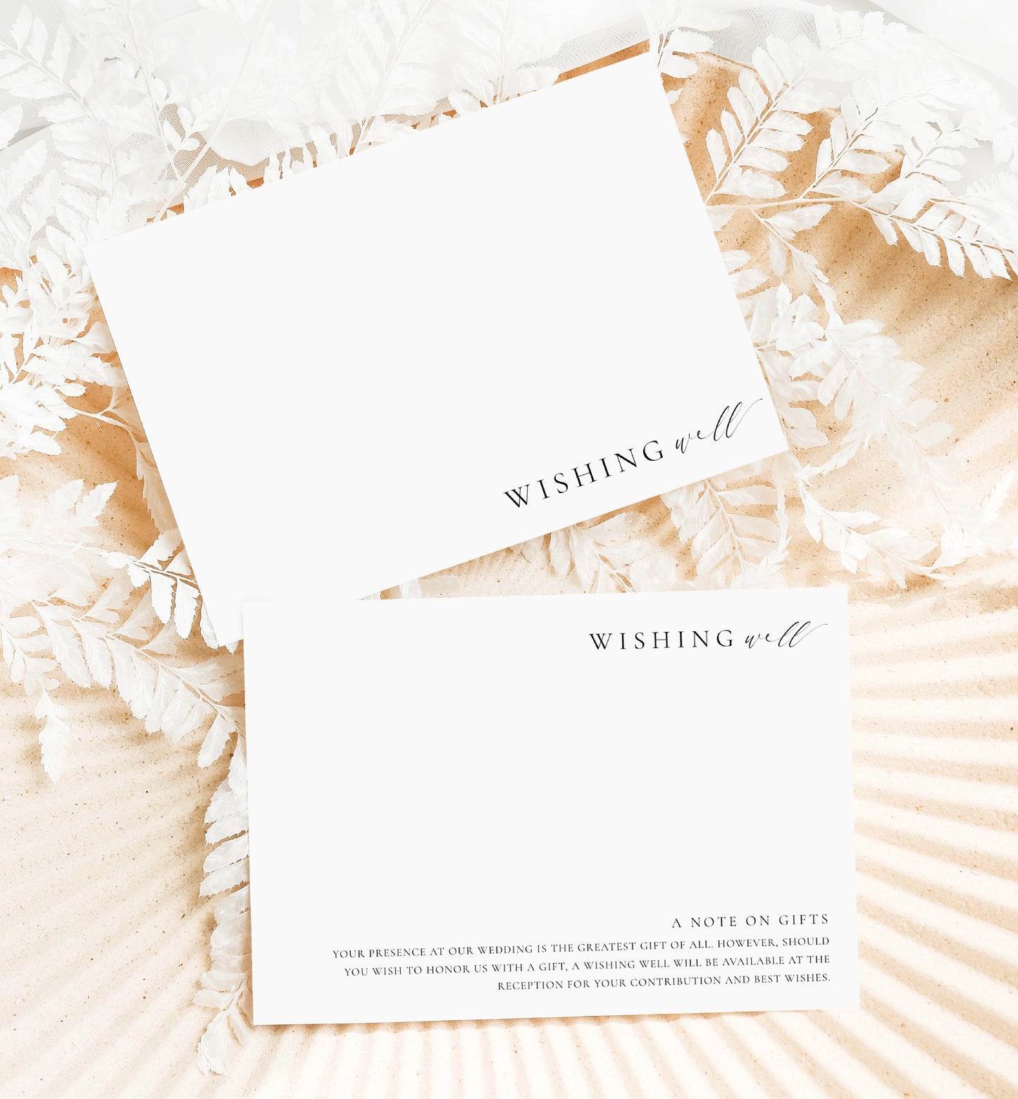 Ellesmere White | Printable Wishing Well Card Template