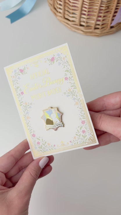 Chocolate Sharer Easter Merit Badge Enamel Pin