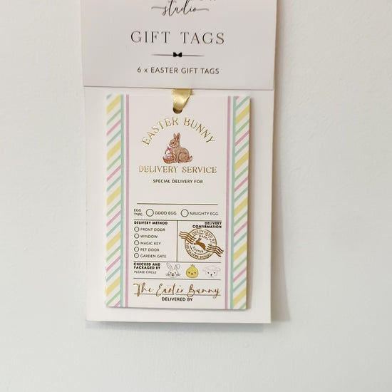 Easter Bunny Delivery Service Gift Tags - Set of 6, Easter Basket Gift Tag, From The Easter Bunny, Bunny Mail Gift Tags, Egg Hunt Gift Tags