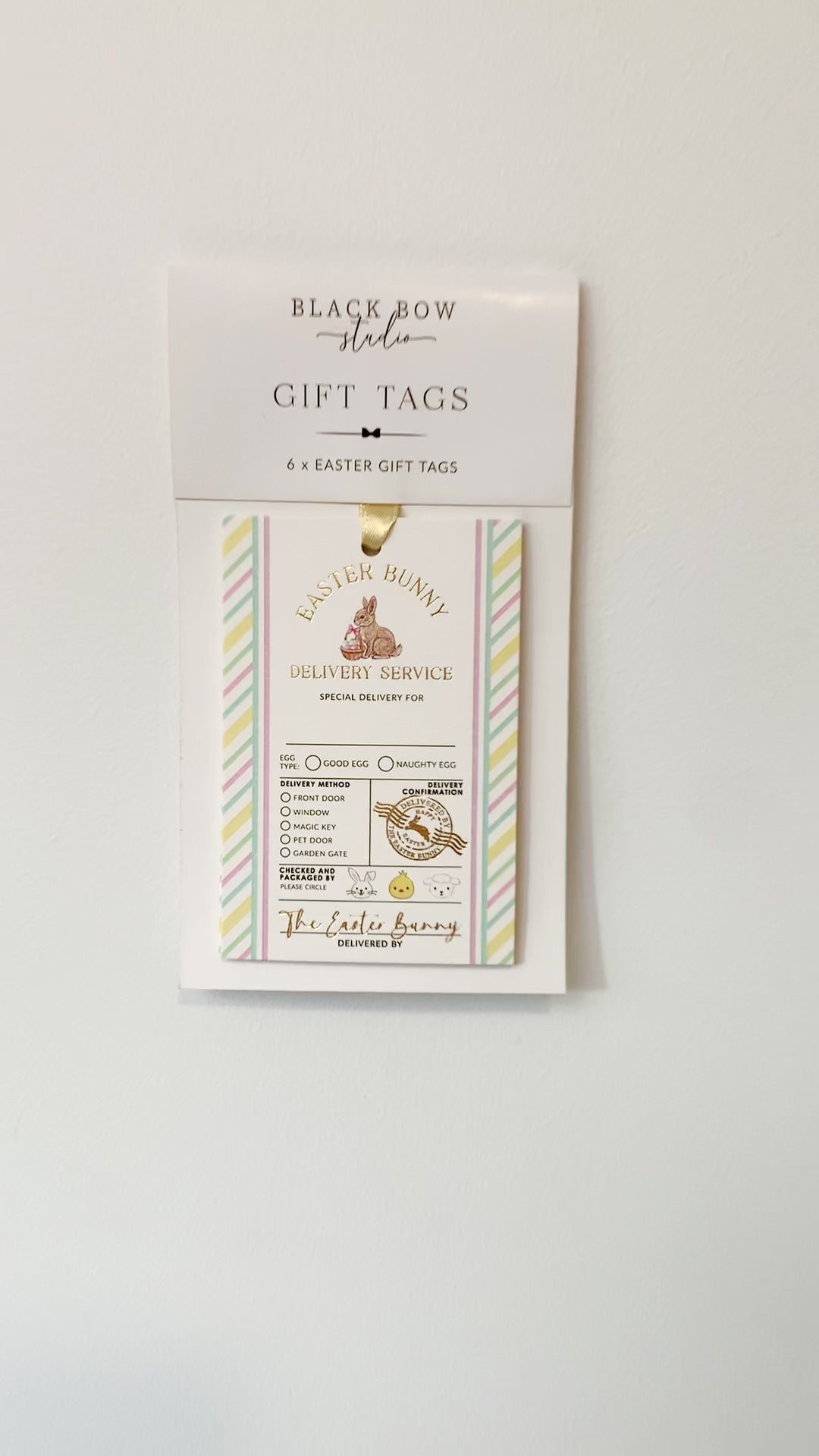 Easter Bunny Delivery Service Gift Tags - Set of 6, Easter Basket Gift Tag, From The Easter Bunny, Bunny Mail Gift Tags, Egg Hunt Gift Tags