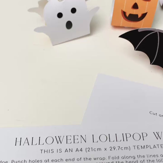 Printable Halloween Lollipop Tags Template, Halloween Trick or Treat Sucker Tag, Kids Classroom Halloween, Friends Halloween Gift