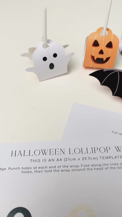 Printable Halloween Lollipop Tags Template, Halloween Trick or Treat Sucker Tag, Kids Classroom Halloween, Friends Halloween Gift