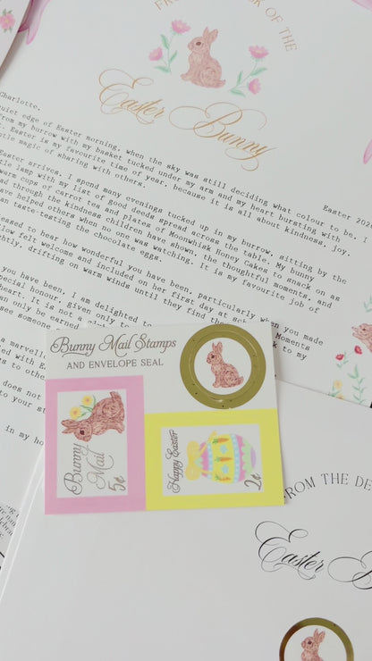 Personalised First Easter Letter From The Easter Bunny Pink