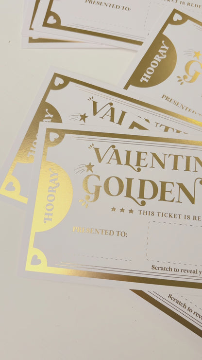 Scratch-off Valentine's Day Golden Ticket Gift Voucher
