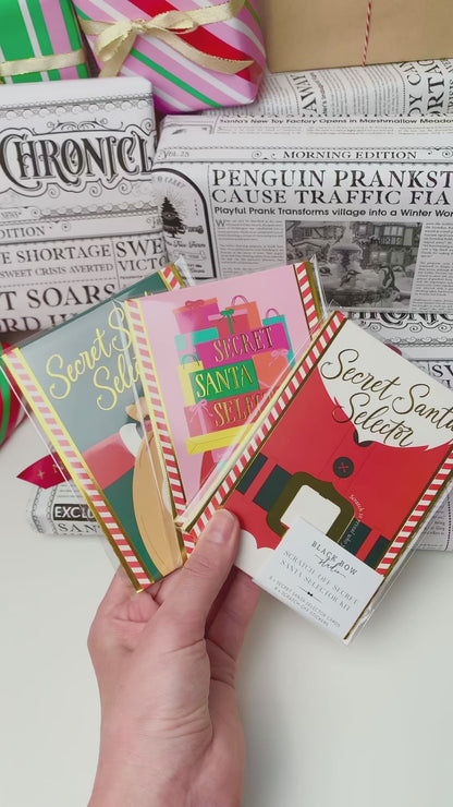 Christmas Pink | Set of 8 Scratch-off Secret Santa Selector Kit