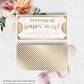 Golden Ticket Gold | Printable Anniversary Custom Gift Voucher Template