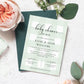 Gingham Green | Printable Baby Shower By Mail Invitation