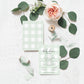 Gingham Green | Printable Baby Shower By Mail Invitation