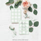 Gingham Green | Printable Baby Shower By Mail Invitation