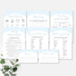 Stripe Blue | Printable Baby Shower Games Bundle - Black Bow Studio