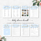 Watercolour Blue | Printable Baby Shower Games Bundle